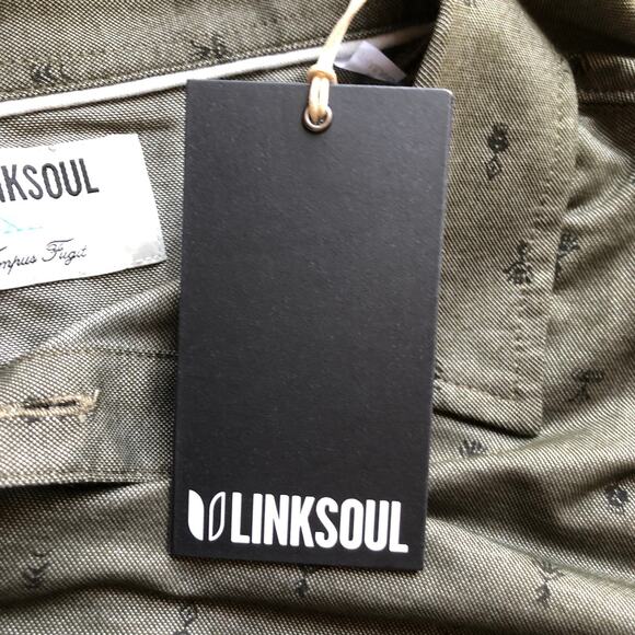 Link Soul Dri-Loft Polo Shirt Ever Green Signs Short Sleeve Men's Size XL NWT - Picture 8 of 13